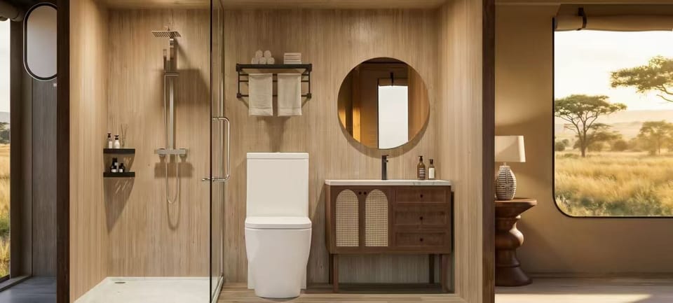 Comfort Double or Twin Room, Garden View | Bathroom | Shower, free toiletries, hair dryer, slippers
