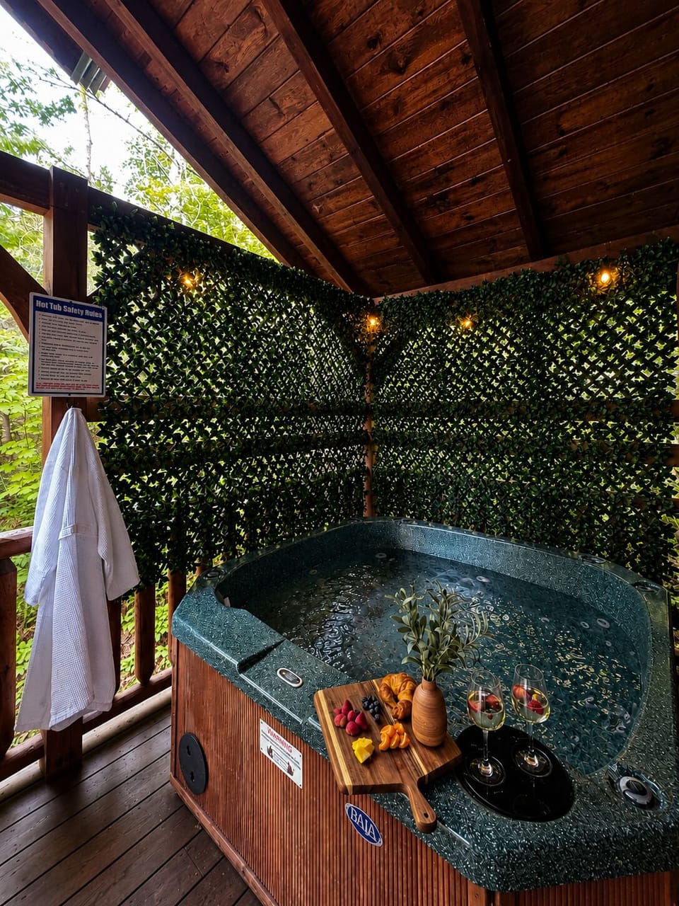 Outdoor spa tub