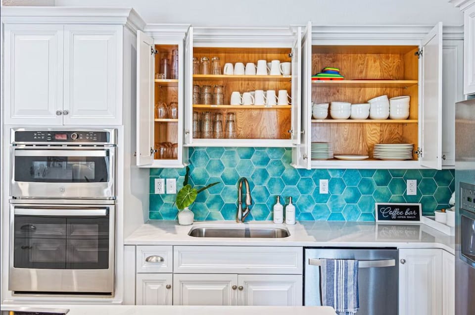 Private, updated coastal kitchen