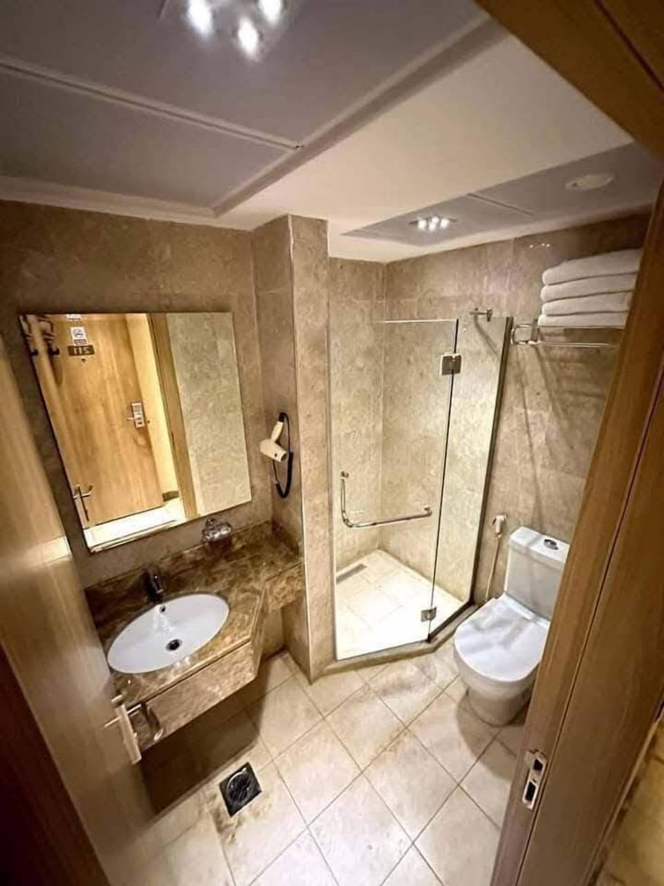 Basic Quadruple Room, City View | Bathroom | Separate tub and shower, free toiletries, towels, soap