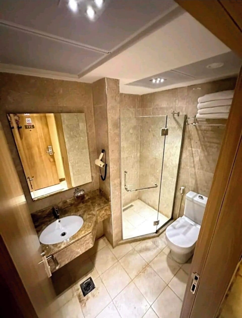 Basic Triple Room, City View | Bathroom | Separate tub and shower, free toiletries, towels, soap