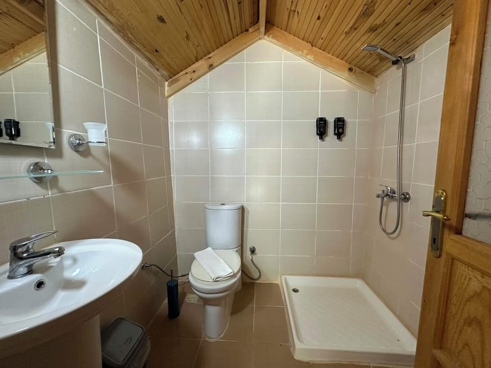 Standard Double Room, 1 Queen Bed, Non Smoking, Garden View | Bathroom | Shower, soap, shampoo, toilet paper