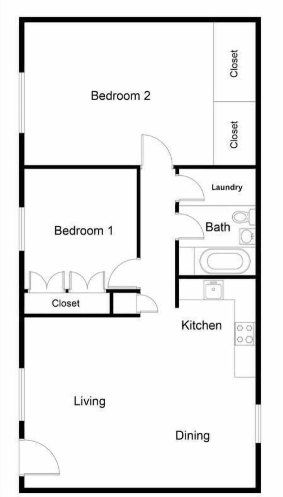 Spacious 2-bedroom, 1-bath unit perfect for a comfortable and cozy stay!