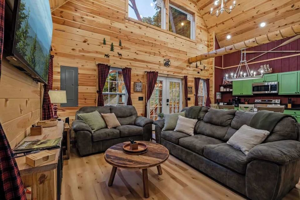 Cozy and Comfy Living Space with Large Smart TV