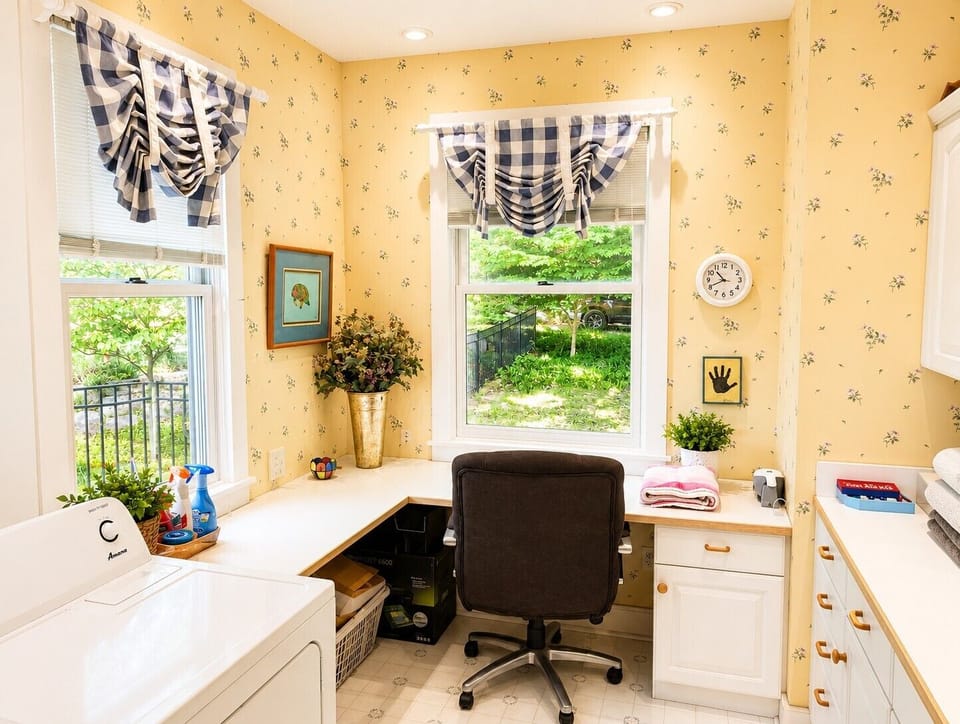 LAUNDRY ROOM / OFFICE (FIRST FLOOR):  Very useful main floor laundry room and office