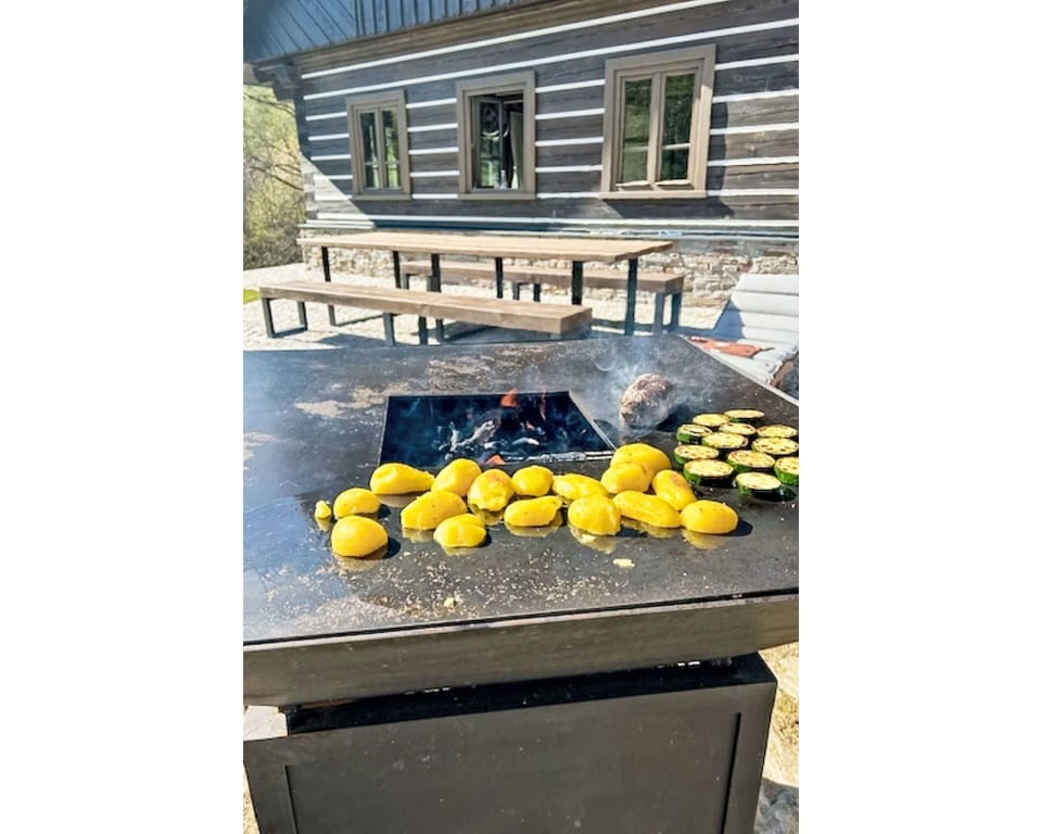 Food, Cooking, Outdoor Furniture, Outdoor Table, Barbecue, Heat, Picnic Table