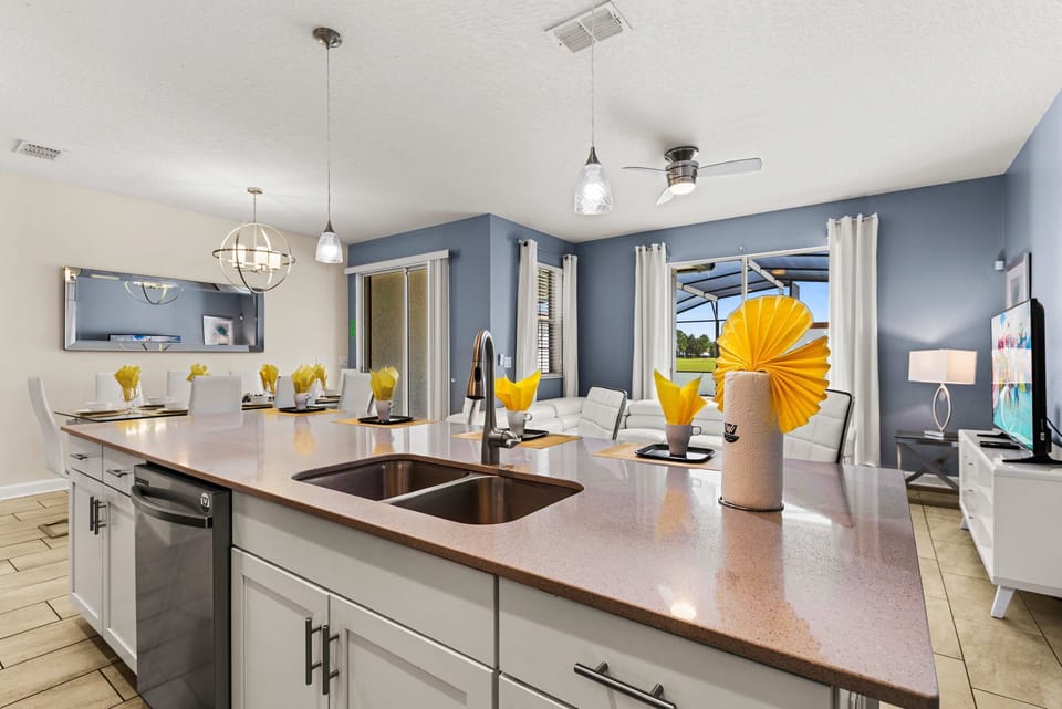 Spacious and modern living area with plenty of natural light, perfect for relaxing after a day of adventures!