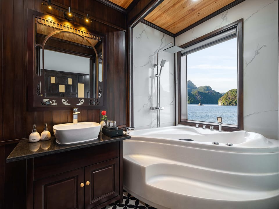 Eco-friendly toiletries, hair dryer, bathrobes, slippers