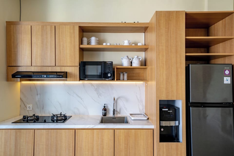 Villa, 2 Bedrooms, Private Pool, Pool View | Private kitchen | Freezer, dining table