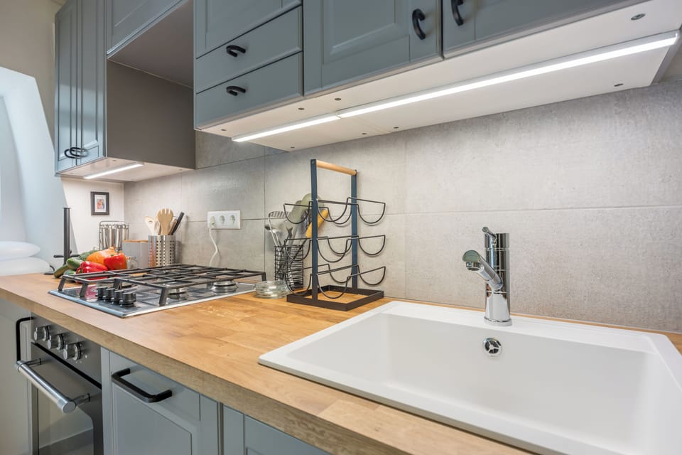 Family Apartment, 1 Bedroom, Microwave (Luna Veli Lošinj Old Town Studio) | Private kitchen