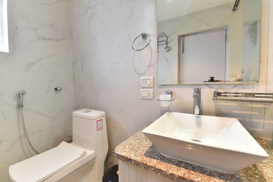 Shower, towels, soap