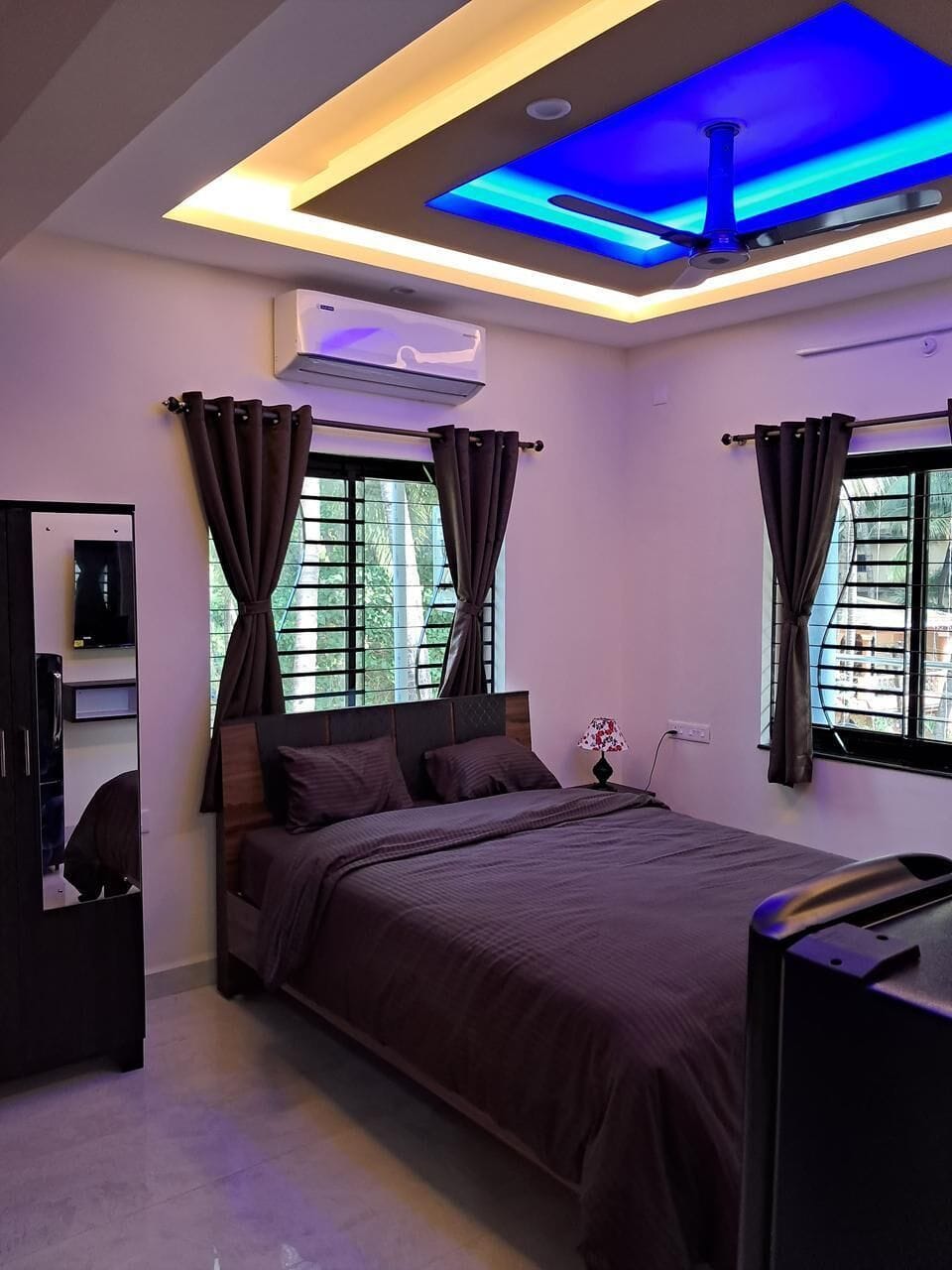 Blackout drapes, iron/ironing board (on request), WiFi (free)