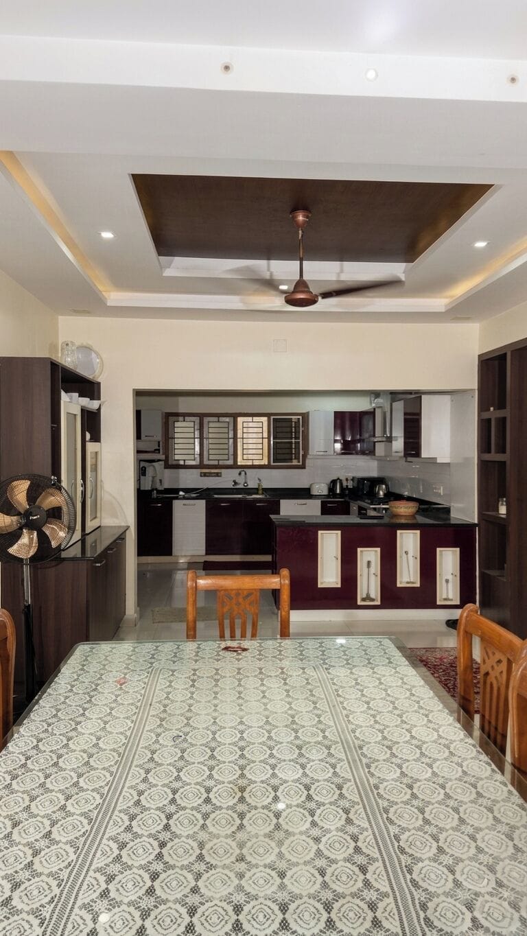Full-size fridge, rice cooker, mixer, cookware/dishes/utensils