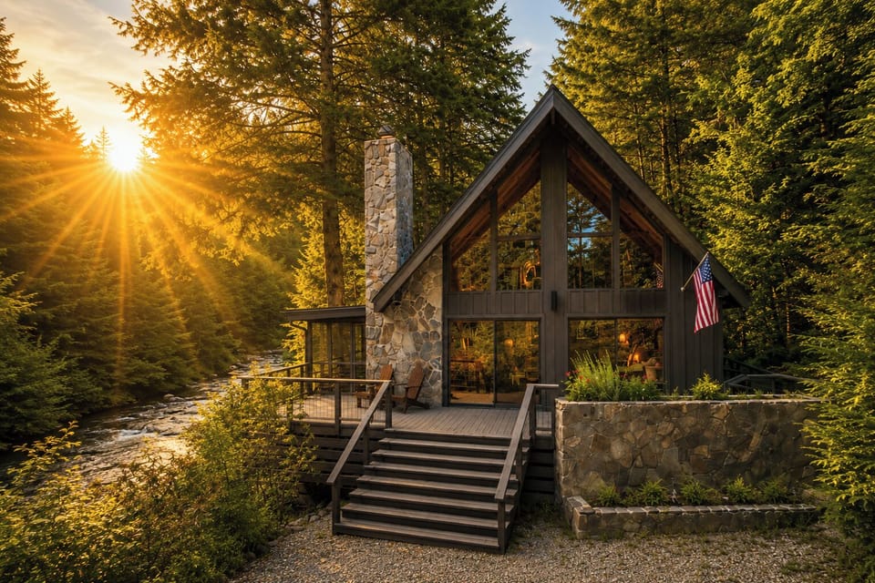 Spectacular A-Frame on Ellijay River