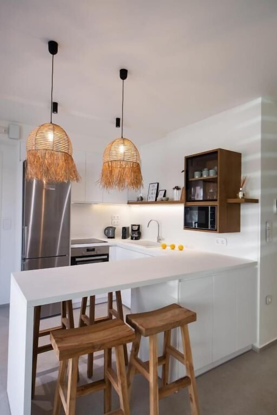 Family Apartment, Garden View | Private kitchen | Full-size fridge, microwave, oven, stovetop