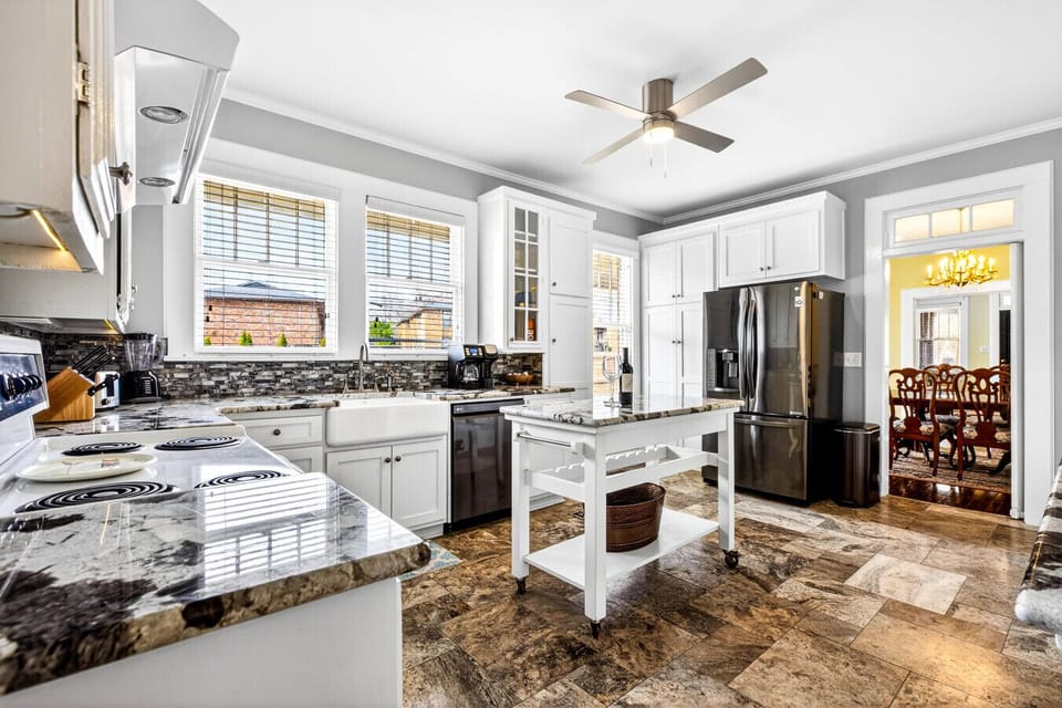 Kitchen | Stainless Steel Refrigerator | Double Windows