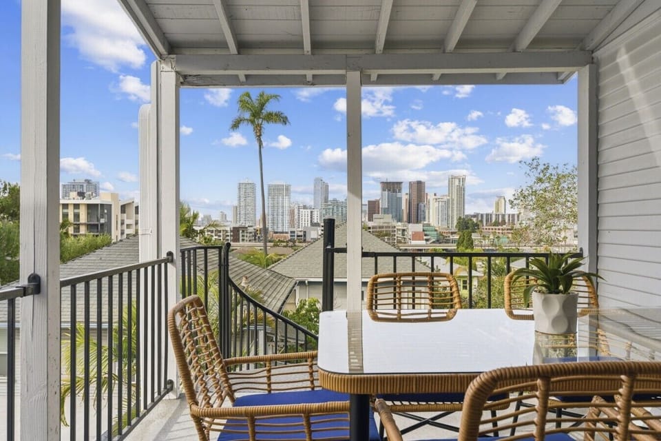 Outdoor dining area to share meals and memories