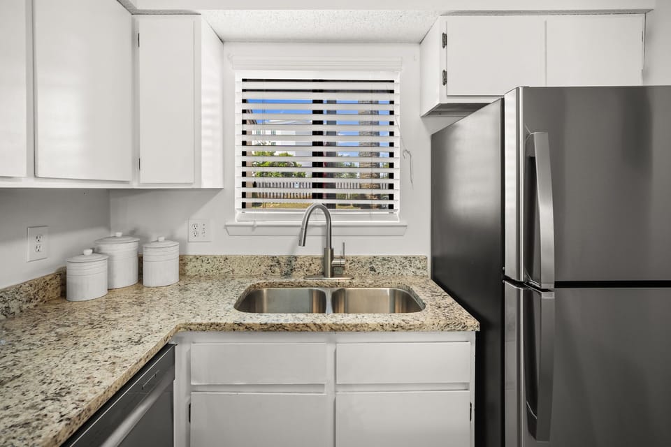Kitchen with window over the sink