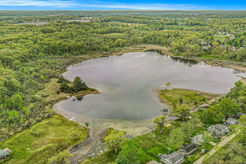 View of Meadow Lake and surrounding other 4 lakes that you are able to venture to by pontoon and or small fishing boat/Kayak