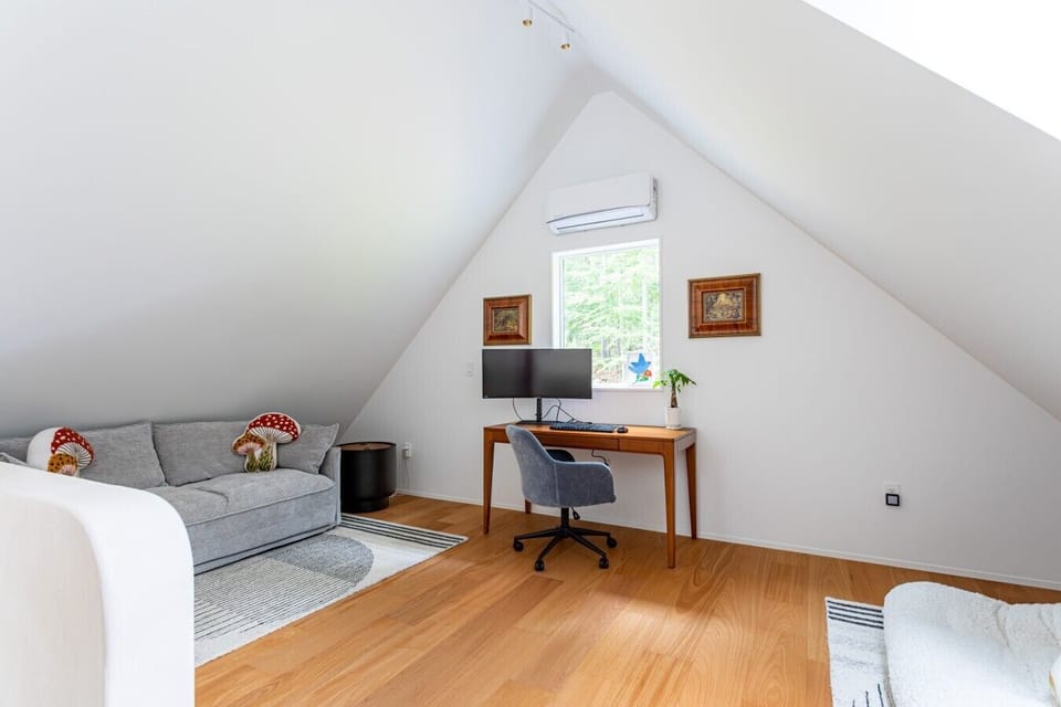 The perfect loft space for remote work, journaling, reading, or planning your next adventure