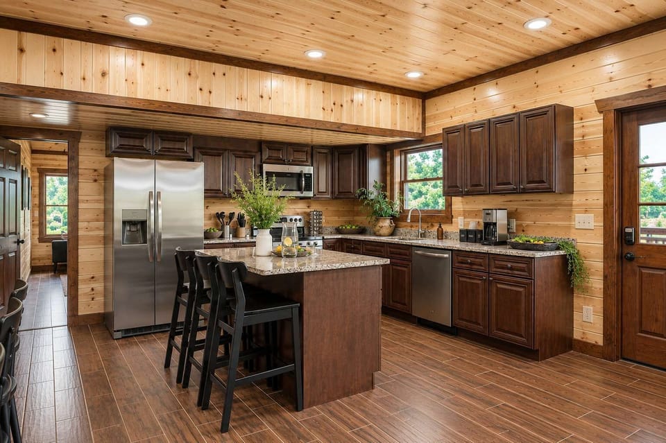 Gourmet Kitchen | Premium Appliances, Expansive Countertops, And Seating For The Group