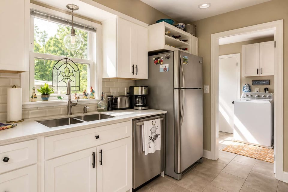 Kitchen Featuring Stainless Steel Appliances and Ample Prep Space