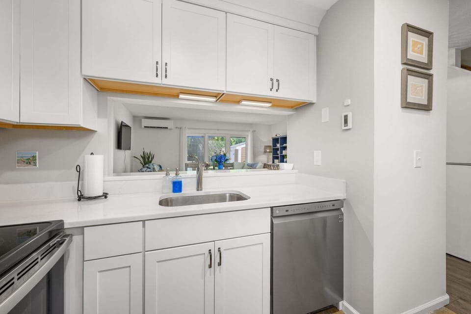 Convenient dishwasher for easy cleanup during your stay.