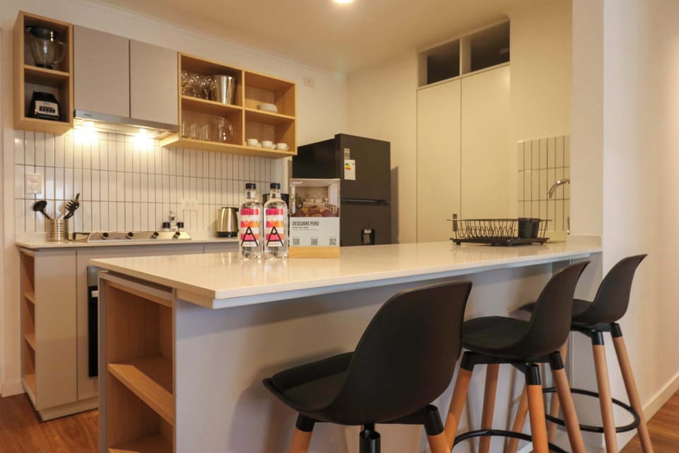 Breakfast bar with seating for casual dining

