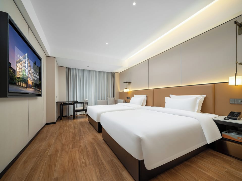 Comfort Double Room, 2 Double Beds, Mobility Accessible, Housekeeping | Blackout drapes, iron/ironing board, free WiFi