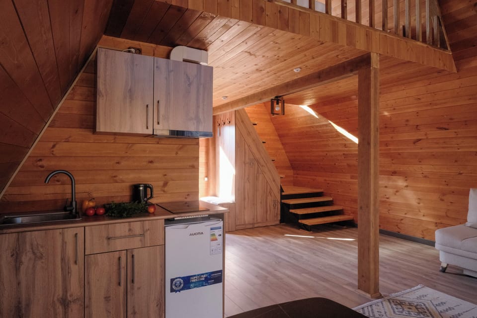 Family Chalet, Courtyard View | Private kitchen | Mini-fridge, cookware/dishes/utensils