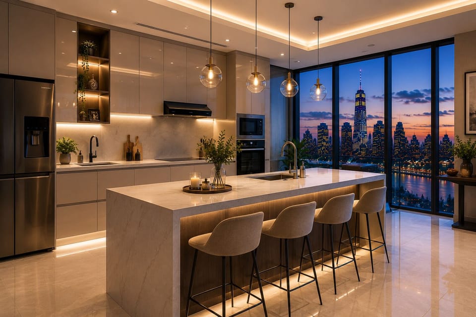 Apartment, City View | Private kitchen
