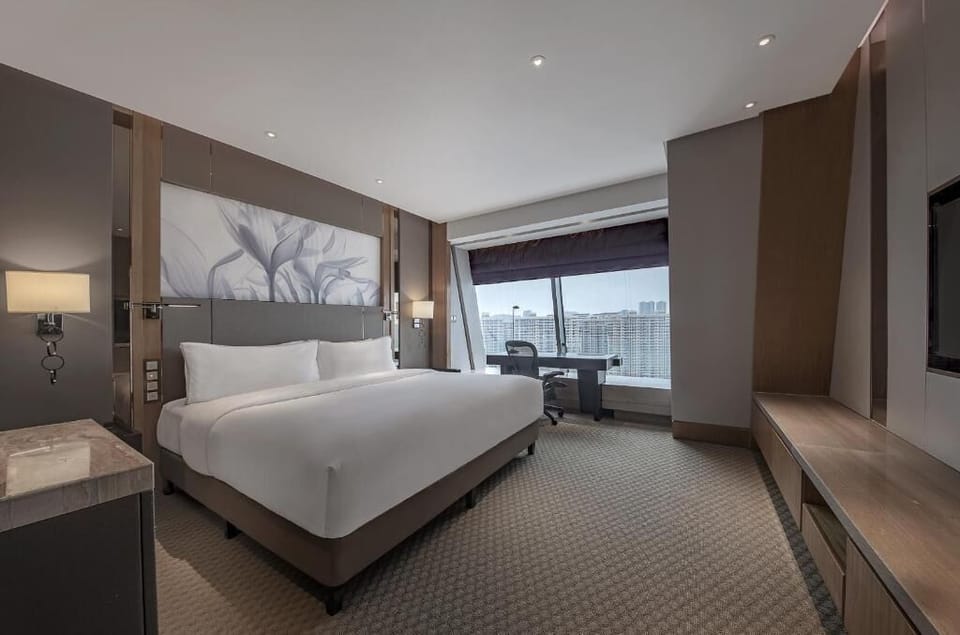 Standard Double Room, City View | Blackout drapes, iron/ironing board
