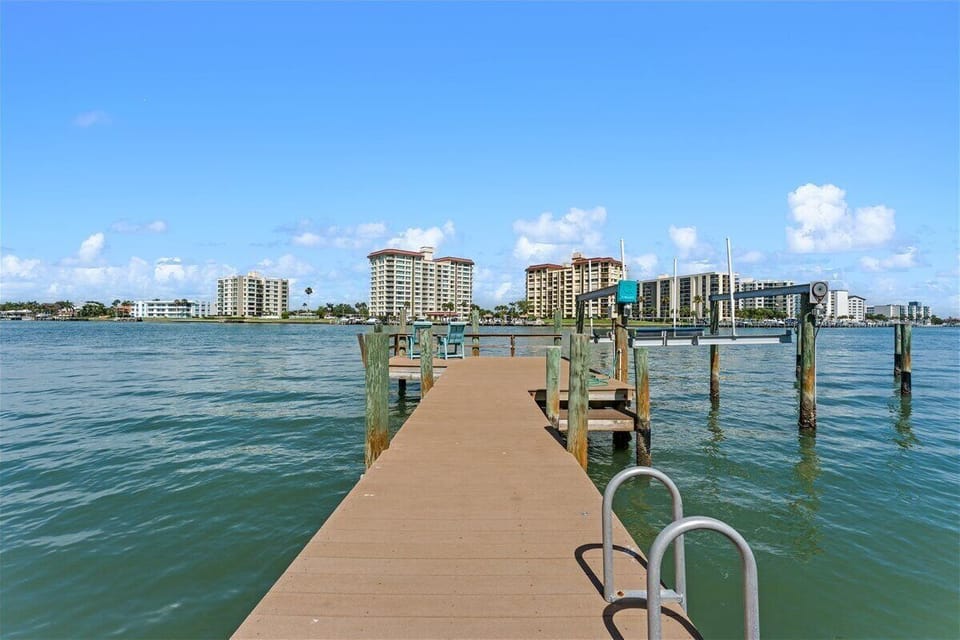 Private dock on the Intracoastal Waterway, perfect for enjoying Clearwater Beach's stunning waterfront scenery.