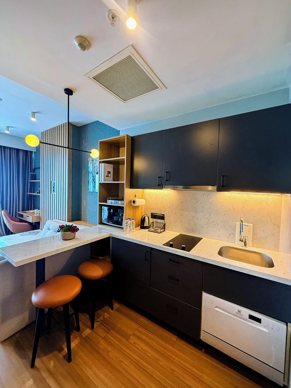 Suite, Sea View | Private kitchen | Mini-fridge, microwave, stovetop, dishwasher