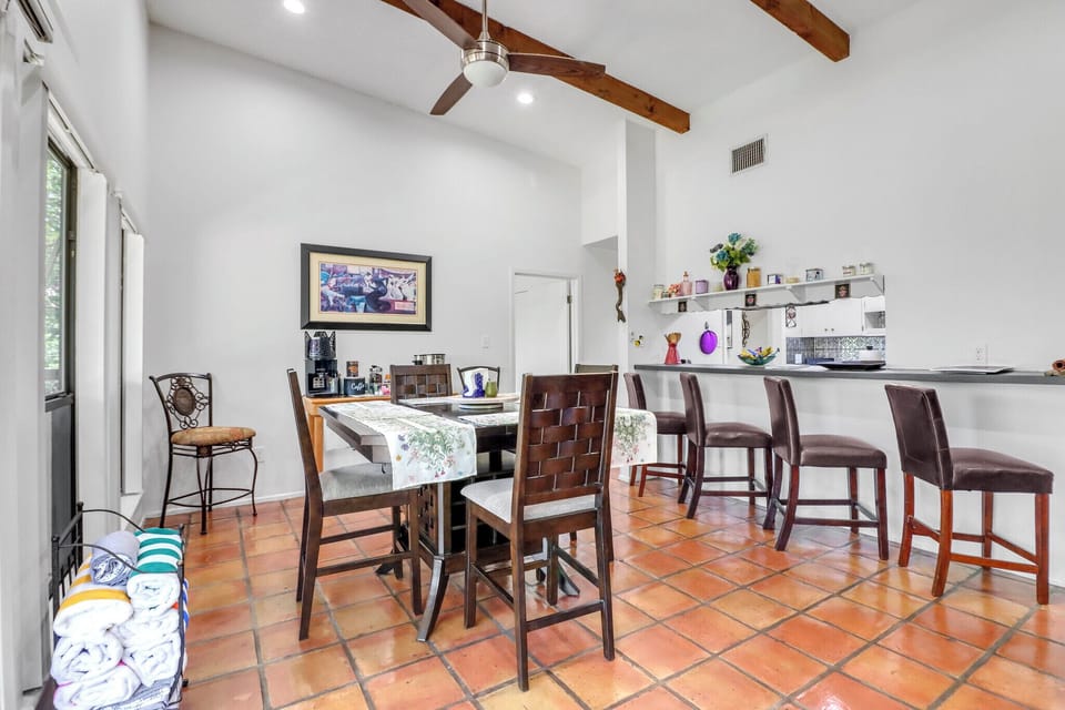 Bright open dining space