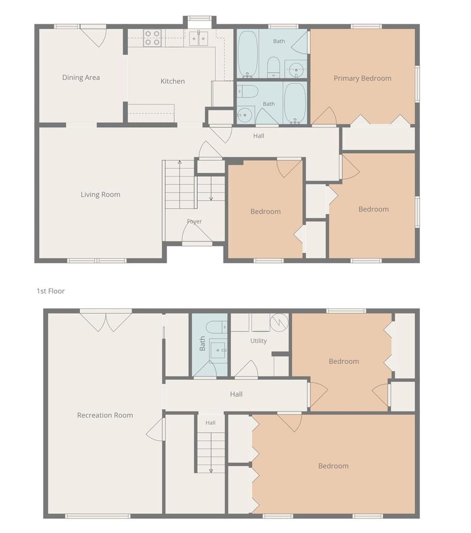 House | 5 bedrooms, high-speed internet