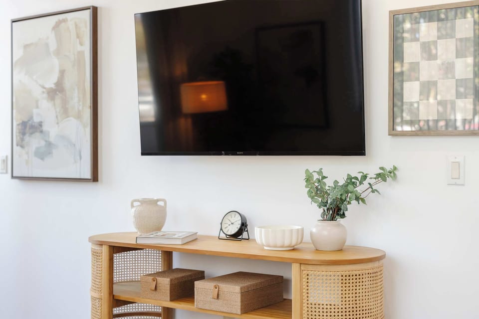 Smart TV and console for cozy nights in