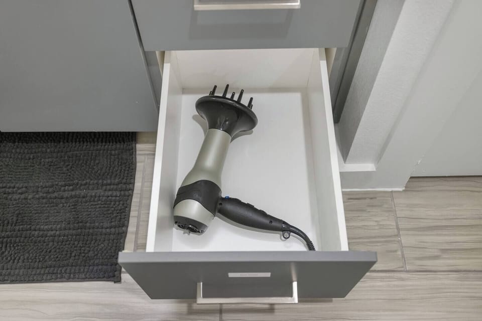 Hair dryer available in the apartment