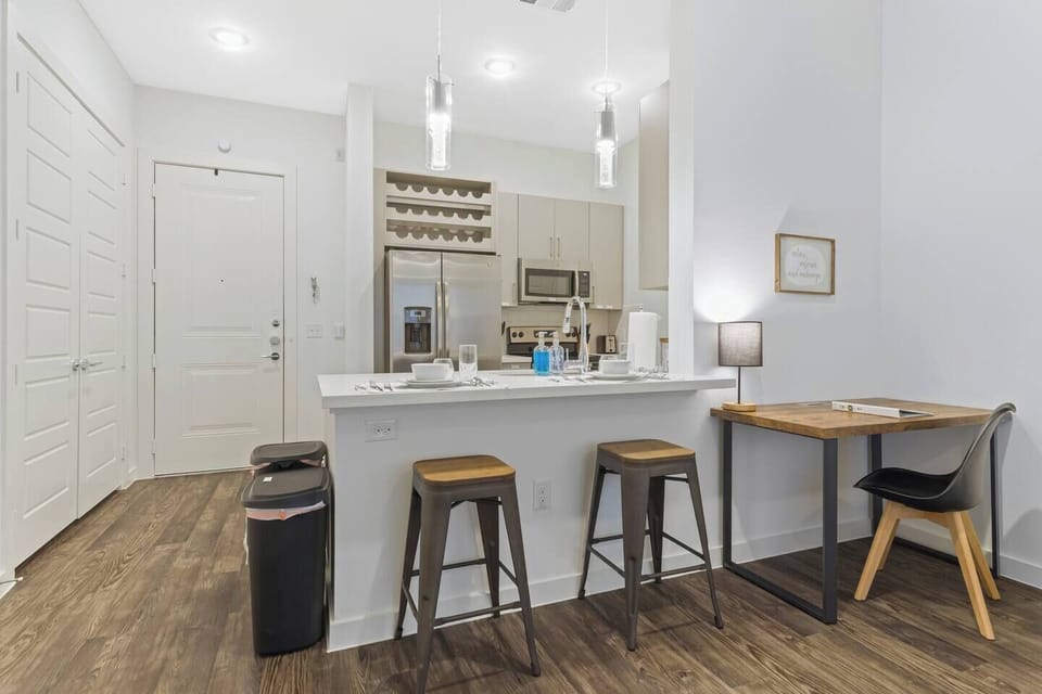 Dedicated work space with high speed internet for anyone traveling for work.