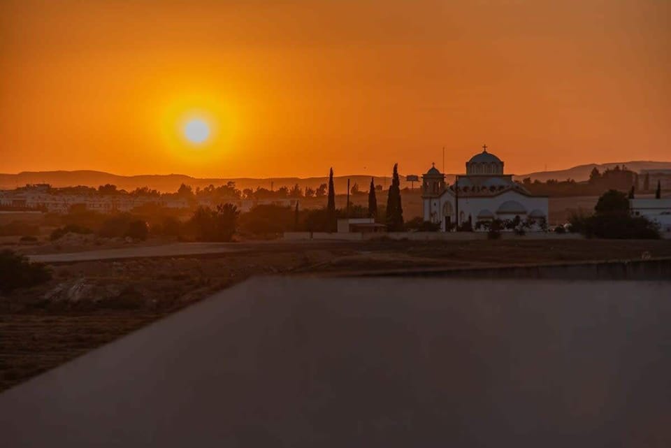 The beautiful view of the sunset from your rooftop terrace. 