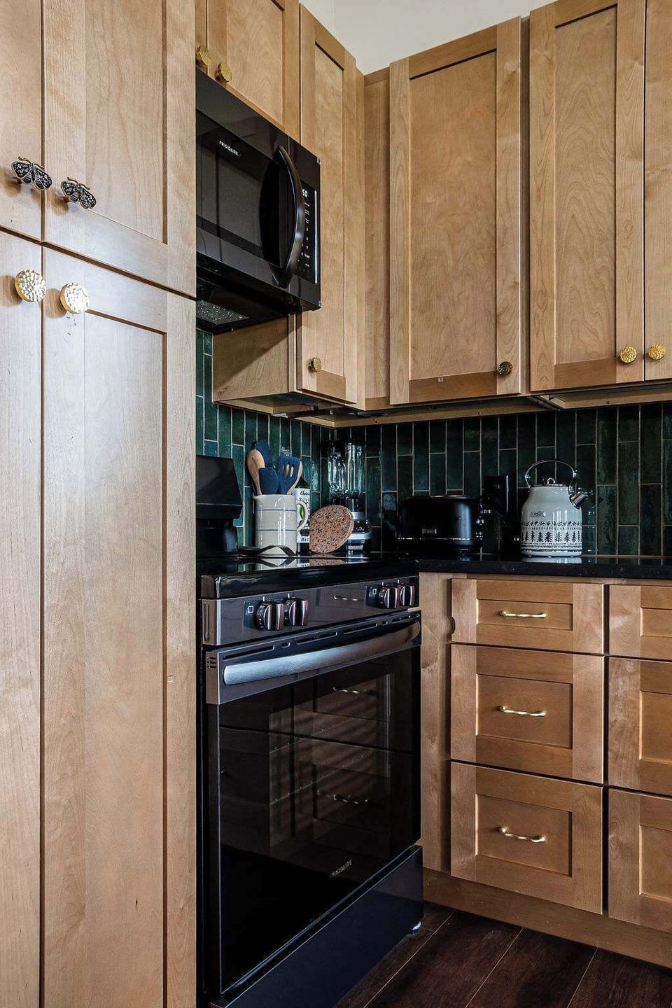 Fully equipped kitchen with modern appliances