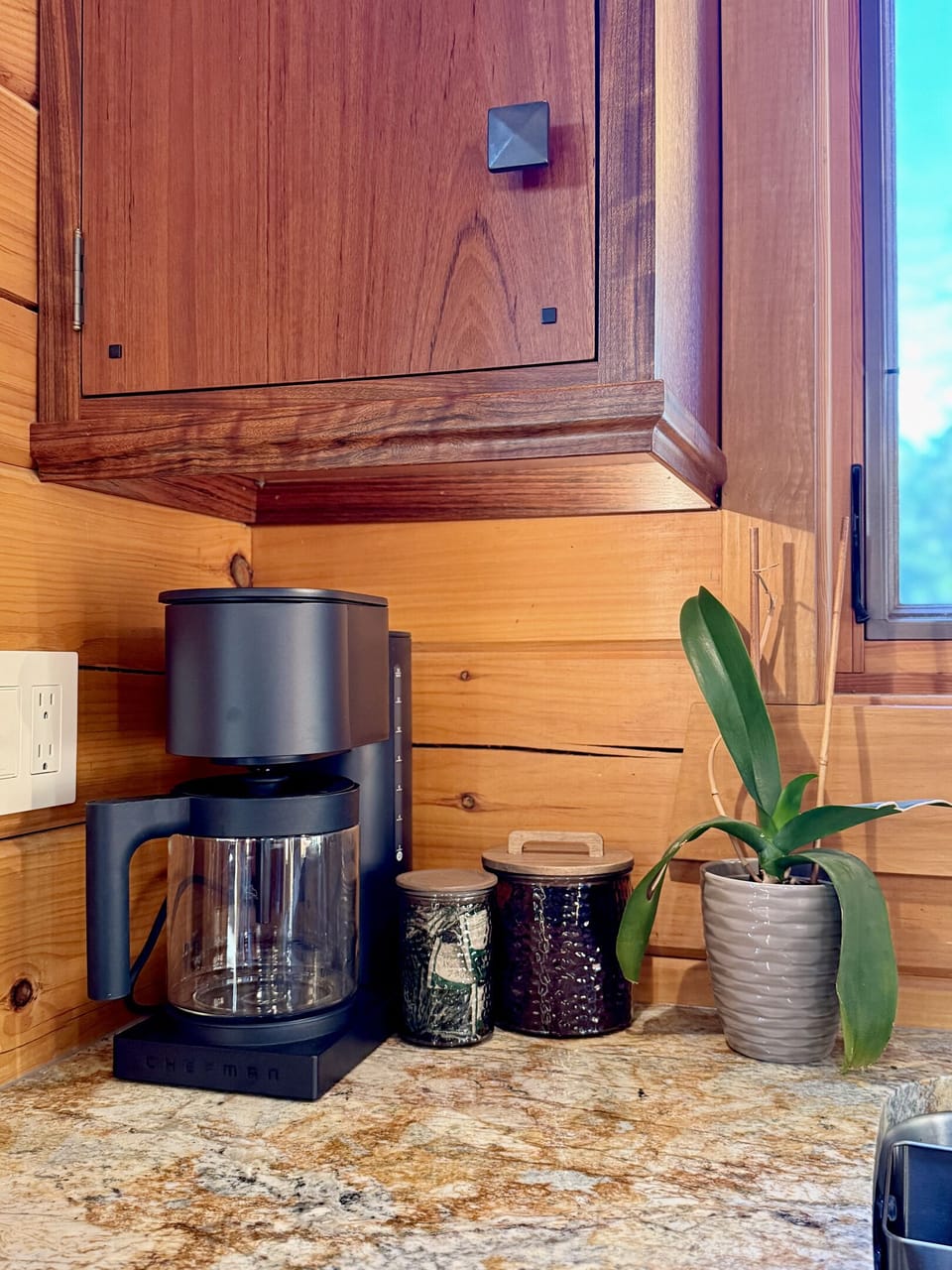 Enjoy a classic drip coffee maker with space to brew multiple cups