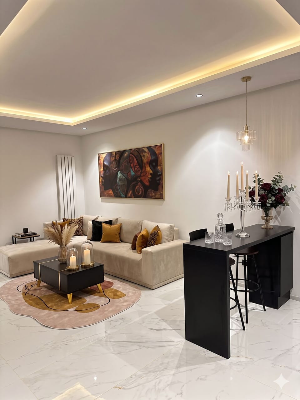Deluxe Apartment, Courtyard View | Living area