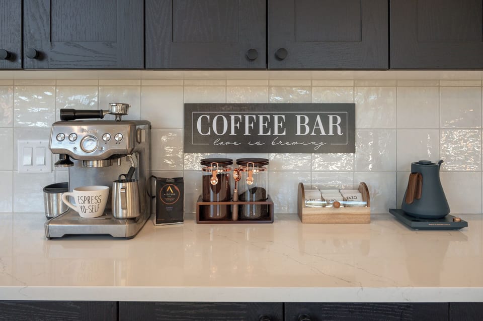 Whether you're an espresso enthusiast or a tea lover, our thoughtfully stocked coffee bar is ready whenever you are.