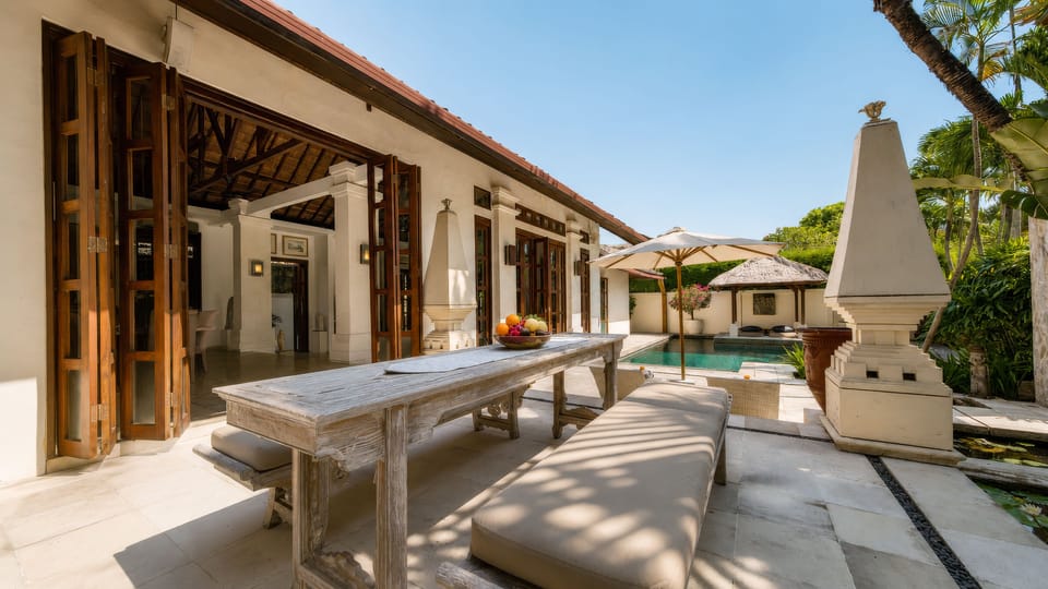 Villa, Pool View | Outdoor dining
