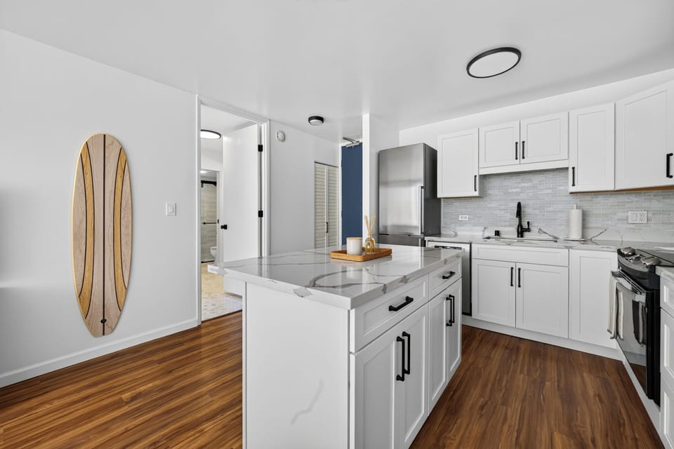 Modern chef's kitchen.