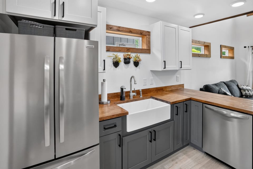 Sink, Indoors, Appliance, Refrigerator, Kitchen