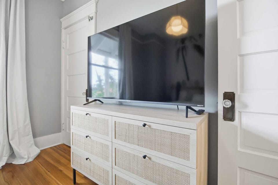 Complete with 55" smart TV for relaxing after a long beach day
