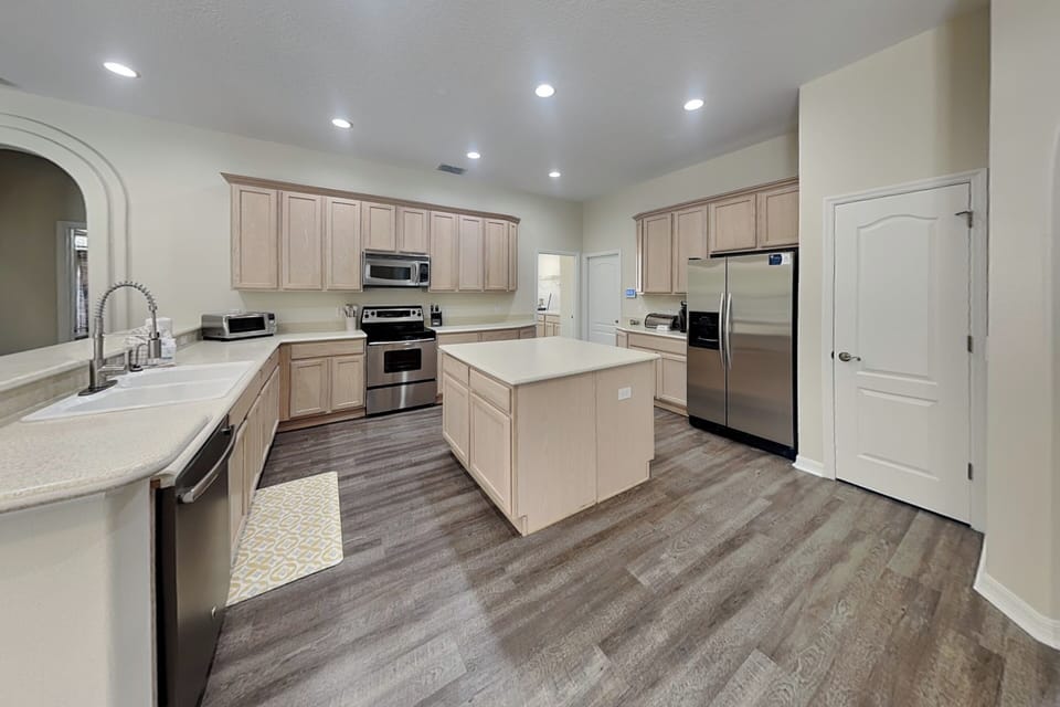 Fully Equipped Kitchen with Stainless Steel Appliances