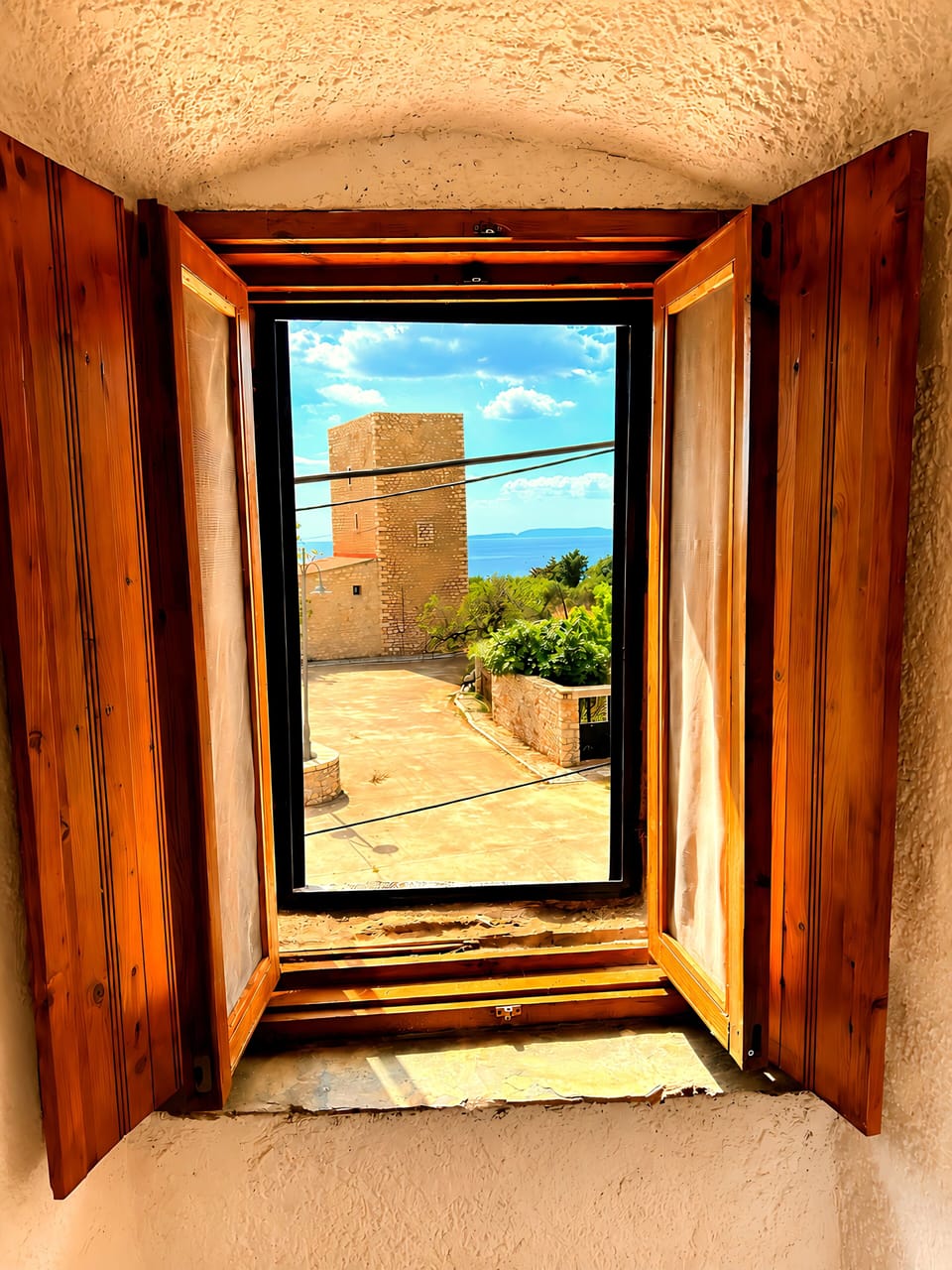 Sea & tower view from the window